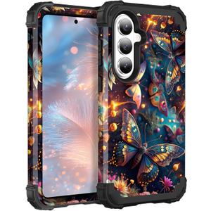 TEECOVER Heavy Duty Case for Samsung Galaxy S26 Plus, Blue Butterfly