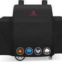 Grill Cover for Oklahoma Joe's Rider 900 & Rider DLX Grill - 600D Premium BBQ Cover Waterproof and Heavy Duty for Oklahoma Joe's Charcoal Offset Smoker, 55" L x 30" W x 49" H