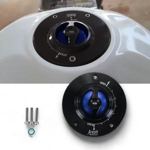 ONE.K.S Motorcycle Fuel Tank Caps Oil Cover Cap Modified CNC Aluminum Covers Fit For SUZUKI GSXR600 GSXR750 GSXR100 GSR600 GSR750 GSX1300 SV650 SV1000 GSF650 1200S 1250BANDIT (Black+Blue)