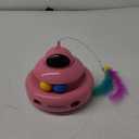 Automatic Cat Toys,4-in-1 InteractiveCat Toys for Bored Indoor Adult Cats, Electric Flying Butterfly,Rechargeable Moving Ambush Feather,Pink Kitter Toy Track Balls