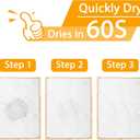 Golener Stone Drying Mat for Kitchen Counter, Dish Drying Pad with Bamboo Rack, Super Absorbent Diatomaceous Earth and Drying Rack, Multi-purpose Quick Drying Mat Rack for Kitchen,16x12,Marble White