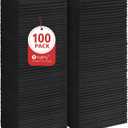 Orighty Black Microfiber Cleaning Cloth, 100 Pack Highly Absorbent Cleaning Supplies, Lint Free Kitchen Towels Cleaning Rags, Microfiber Towels for Cars, House, Window, 12x12 inch
