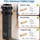 4 Pack Carbon Steel Dorm Bed Risers, 3.15" Diameter Metal Bed Riser