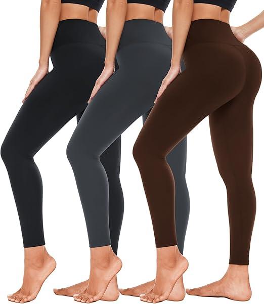 3 Pack High Waisted Leggings for Women- Full Length Capri Black Buttery Soft Tummy Control Yoga Pants for Workout Athletic 3 Pack High Waisted Leggings for Women- Full Length Capri Black Buttery Soft Tummy Control Yoga Pants for Workout Athletic