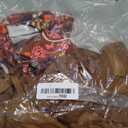 SOMSOC 7 Pieces 70s Women Hippie Costume Fringe Vest Bag Pant Headband for Halloween Large