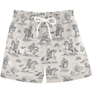 Boys Swim Trunks Beach Board Shorts Quick Dry Toddler Swimsuit Bathing Suits with Mesh Lining