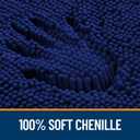 OLANLY Bathroom Rugs 30x20, Extra Soft Absorbent Chenille Bath Rugs, Rubber Backing Quick Dry, Machine Washable Bath Mats for Bathroom Floor, Tub and Shower, Home Decor Accessories, Navy