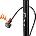 Floor Bike Pump Portable, Classic Bicycle Pump, Portable Bike Tire Pump with Dual Presta & Schrader Valves, Attached Ball Needles, Bike Air Pump for Bike Tires, Balls