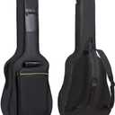 H&Z Simple Acoustic Folk Guitar Bag Backpack Double Straps 600D Oxford Guitar Soft Carry Case Guitar Cover (41 inch)