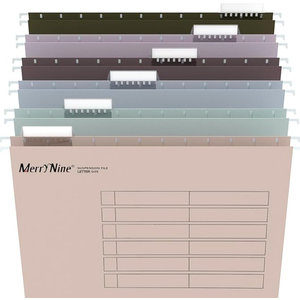 MerryNine 18 Pcs Letter Size Suspension Folder Hanging File Folders with Tabs Colorful Documents Organizer Office School Desktop File Storage