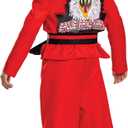 Disguise Boys Cobra Kai Eagle Fang Kids Costume, Official Cobra Kai Cosutme Gi With Belt and Pants (L (10-12))