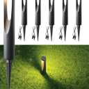 EDISHINE Low Voltage Pathway Lights Wired, 12V 2W 150LM 3000K LED Landscape Path Lights with Connectors, Waterproof Electric Outdoor Landscape Lighting for Walkway Yard Garden, CRI80 6 Pack