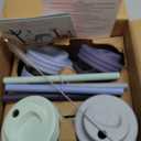 Elk and Friends Kids + Toddler Glass Cups | The Original 8oz Glass Mason Jar with Sleeves + Lids | Silicone Straws + Stopper | Smoothie Cup | Food Storage | Spill Resistant | Dishwasher Safe | 4 Pack