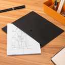 5 Pieces A4 Plastic Envelopes with Snap Closure,Filing Folders for Documents File Organizer Folders for A4 Letter Size for School Office (Black)