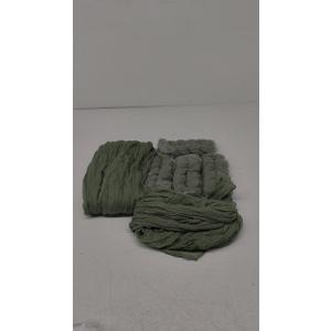 6 Pieces Sage Green 10FT Cheesecloth Table Runner Boho Gauze Fabric Table Runner Rustic Sheer Runner for Wedding Birthday Baby Shower Party Boho Table DecorationSage Green