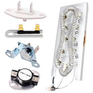 3387747 Dryer Heating Element 3392519 279973 Thermal Fuse 8577274 Thermistor for Whirlpool Kenmore He2 He3 GEW9250PW0 GEW9250PW1 MEDB835DW4 WED5100HW1 GEW9200LW1 GEW9250PW0 GEQ9800PW1 WED8300SW2