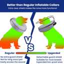 BARKLESS Dog Cone, Inflatable Dog Cone After Surgery for Large Breeds, Soft Surgery Collar with Enhanced Anti-Licking Guard Shield for Pets, Patented Protective Donut Collar (L (Neck: 14"-18"), Grey)