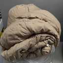 CozyLux Queen Comforter Set Taupe, 3 Pieces Solid Comforters Queen Size Breathable Quilted Bedding Sets, Luxury Soft Lightweight Bed Set with Down Alternative Comforter and 2 Pillowcases All Seasons