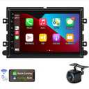 7 Inches HD Touchscreen Car Stereo Radio for Ford F150 F250 F350 2004-2014, with Wireless CarPlay & Android Auto, GPS Navi, SWC, FM, DSP, Bluetooth, WiFi, Backup Camera, Mic