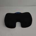 Everlasting Comfort Doctor Recommended Memory Foam Seat Cushion for Office Chairs & Car Seat - Ergonomic Office Desk Accessories for Tailbone Pain Relief, Sciatica & Back Support (Black)