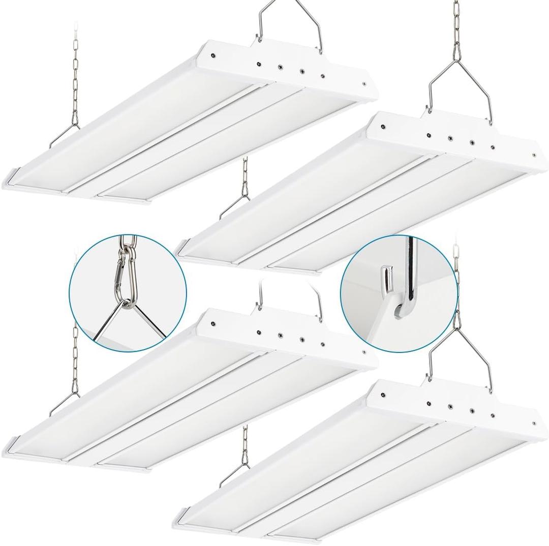 High Bay LED Shop Lights 200W/150W/100W Adjustable 28000LM 4 Pack