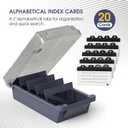 MaxGear Business Card Holder Desk, Large Plastic Business Card Box with Lid