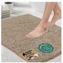 GORILLA GRIP Bath Rug Mat 54x24, Thick Absorbent Chenille, Quick Dry Microfiber Mats, Rubber Backing Washable Shower Floor Rugs, Bathmat Runner, US Designed Bathroom Home Decor Accessories Gray Beige