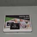 SSINI Digital Calendar Dementia Alarm Clock with Day and Date for Elderly - 15 Alarms 5 Colors Display Large Display Alzheimers Clock Large Digital Clock for Seniors (7in Black)