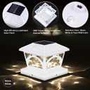 Solar Post Cap Lights 4x4 Post Solar Lights Outdoor 20 Lumens, 6 Pack