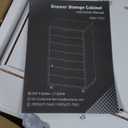 OLIXIS 7 Drawer Mobile File Cabinet Under Desk Storage Organization with Wheels Vertical Filing Chest Rolling Wood Small Desk Printer Stand for Home Office, 15.75"D x 18.74"W x 34.25"H, White