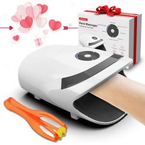 Fathers Gifts from Daughter - Hand Massager with Compression & Heating,Electric Hand Massager for Arthritis and Carpal Tunnel,Birthday Gifts for Women Men Mom Dad Boyfriend Grilfrend(White)