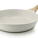 SENSARTE Nonstick Ceramic Frying Pan Skillet, 10 Inch Omelet Pan, Healthy Non Toxic Chef Pan, Induction Pan with Heat Resistant Handle, PFAS-Free (White)