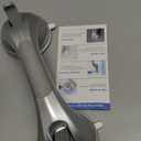 LEVERLOC Shower Grab Bar, 12 Inch Suction Grab Bars for Bathtubs, Shower Handle Handrail for Seniors Bathroom Safety Grip for Elderly, Heavy Duty No Drilling Removable,Silver