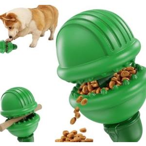 COSOWO Dog Chew Toys for Aggressive Chewers, Bully Stick Holder, Non-Toxic Durable Dog Puzzle Toy, Teething & Interactive Venus Flytrap Design, Gift for Dogs, Green