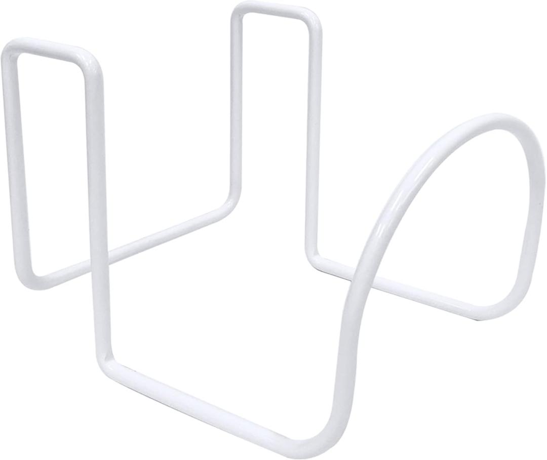 Jantens Hose Holder, Heavy Duty Steel Hose Hanger Wall Mount for Outside, Powder Coated Vinyl Fence Hook for Expandable Hose, Hose Reel, Water Hose, Pocket Hose, Flexible Hose (White)