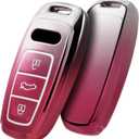 ELOHEI for Audi Key Fob Cover, Special Soft TPU Key Case Cover Protector Compatible with Audi A6L A6 A7 A8 Q7 Q8 E-Tron 2018-2022 A3 S3 S6 SQ7 RS6 S7 RS7 Smart Key(Gradient Pink)
