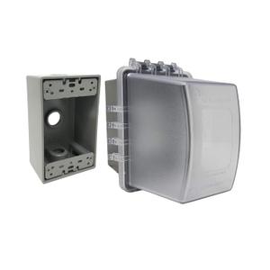 Sealproof 1-Gang Extra Deep Weatherproof in Use Outdoor Duplex Outlet Cover with Box Kit, Lockable, UL Extra Duty Compliant, 18 Configurations