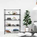 Elevon 5-Tier Storage Shelves, Adjustable Metal Wire Shelving Unit with Leveling Feet Heavy Duty Pantry Shelves Organizer Rack for Kitchen Garage Laundry Office Warehouse, 35"L x13.4"W x64.3"H, Black