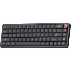 IQUNIX Magi65 Low Profile Mechanical Keyboard Wireless 65% Keyboard Ultra Slim for Creamy Typing, Hot Swappable, RGB Backlit, PBT Keycaps, Aluminum Case, BT/2.4G/USB-C, for Mac/Windows (Shadow Black)