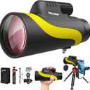 Monocular Telescope, Monoculars for Adults High Powered with BAK-4 Prism,FMC Lens, 8 Wide Angle,16x56 HD Monocular Scope for Stargazing,Bird Watching with Phone Holder & Tripod(Yellow)