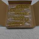 60 Pieces Pearl Stick Stems Bouquets, 4mm Bead String Garland Beaded Spray Filler Floral Arrangements Tree Picks Wedding Party Decoration, Christmas Tree Picks (Gold)