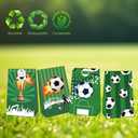 3 x YIPAXEJE 12 Pieces Football Party Favor Bags Candy Bags and Stickers for Children's Birthday Celebrations and Sporting Event Party birthday party supplies, Greener