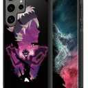 CARLOCA Compatible with Samsung Galaxy S24 Ultra Case for Girl Boy Ultra Protection Shockproof Soft Silicone TPU Non-Slip Back for Samsung Galaxy S24 Ultra Pattern Purple Anime Face