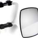 Camco Clamp-On Towing Mirror - Securely Clamps onto Your Vehicle's Mirror to Increase Visibility While Towing (25650), Black (Pack of 2)