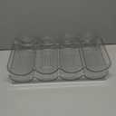 2 Tier Plastic Stackable Wine Rack for Refrigerator, Large Capacity Water Bottle Organizer for Cabinet Free-Standing Water Bottle Storage Rack for Fridge, Countertop, Pantry, Freezer