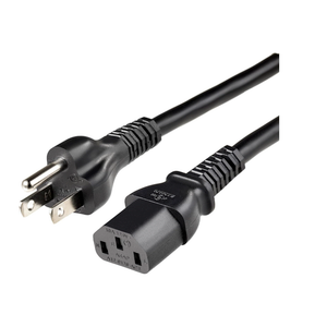 Amazon Basics Universal PC Power Cable, 25 Feet, NEMA 5-15P to IEC320C13, 3 Prong Plug, 18 AWG, 125 Volts, UL Listed, Black
