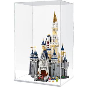 Acrylic Display Case for Collectible, 30.7" Tall Acrylic Boxes for Display Lego Castle 71040, Clear Dispaly Case with Base,Assemble Large Display Case Countertop Showcase for Figures, Toys
