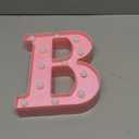 Pink Marquee Light Up Letters, Glitter Alphabet LED Letter Lights for Pink Birthday Party Decorations, Battery Operated Letter Sign for Girls Room Vanity Table Decor, Cool White Lights Letter B