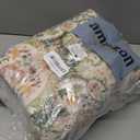 Green Round Rug 5ft, Circle Boho Area Rugs for Bedroom Living Room,Washable Vintage Bohemian Distressed Oriental Carpet Non Slip,Sage Floral