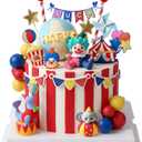 Knana 27Pcs Circus Cake Toppers Circus Cake Decorations Circus Theme Party Decorations for Carnival Birthday Party Supplies